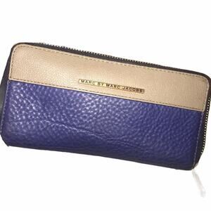 Marc by Marc Jacobs blue colorblock wallet